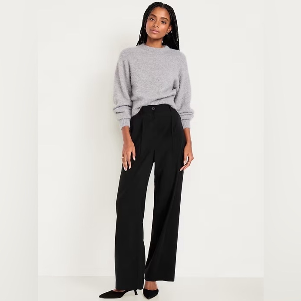 NEW! Extra High-Waisted Drapey Trouser Super Wide-Leg Pants 🩷#868001
